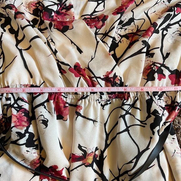 Kensie Japanese Cherry Blossom Tree Floral Print Dress with Pockets Size Small - Picture 12 of 12